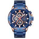 NAVIFORCE 9165 Chronograph Business Style Men Watch Luminous Display Quartz Watch