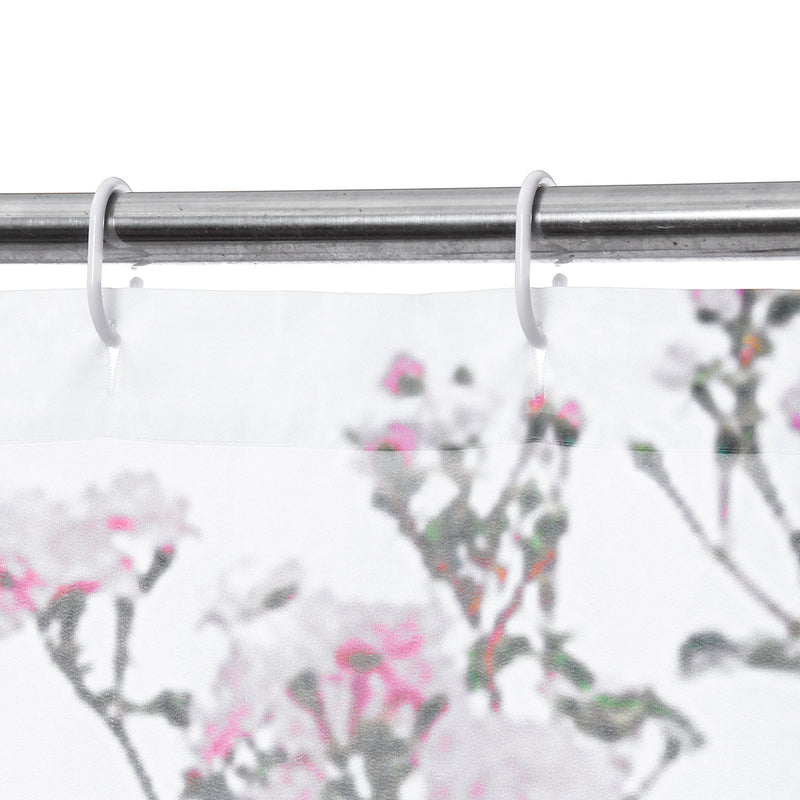 3 PCS Bathroom Mats Shower Curtain Set Prints Polyester Bathroom Curtains With12 Hooks