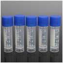 50Pcs 1.8ml Plastic Graduated 0.063oz Cryovial Test Tube Sample Pipe With S
