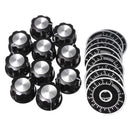 10PCS Rotary Caps Potentiometer Knobs With 10PCS Counting Dial 0 - 100 Scal R1C8