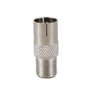 Screw on F Socket Female to TV Aerial FEMALE Coax Adaptor/Connector F4W2