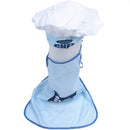 Childs Kids Chef Hat Apron Cooking Baking Boy Girl Chefs Junior Gift (Blue)