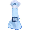 Childs Kids Chef Hat Apron Cooking Baking Boy Girl Chefs Junior Gift (Blue)