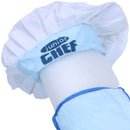 Childs Kids Chef Hat Apron Cooking Baking Boy Girl Chefs Junior Gift (Blue)