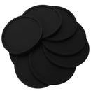 Silicone Black Drink Coasters Set of 8 Non-slip Round Soft Sleek and Durabl Y5V7