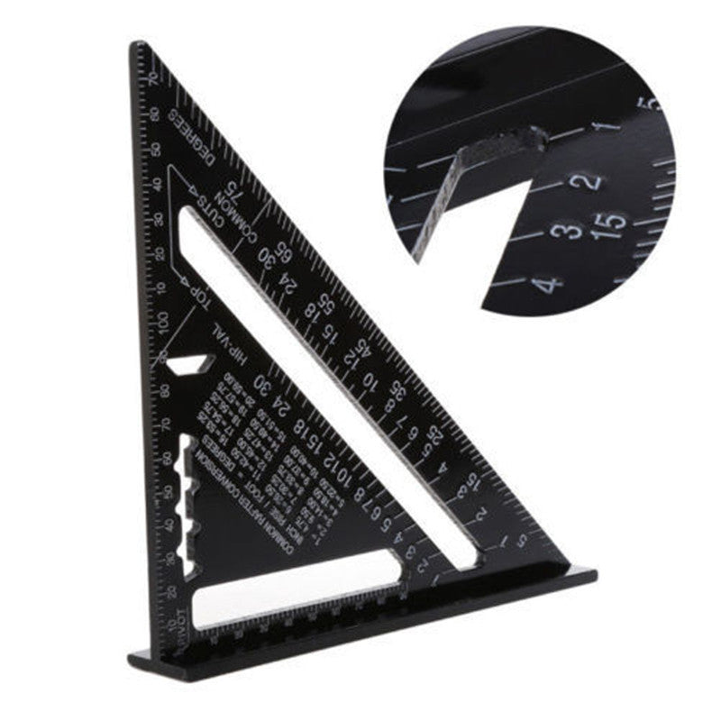 7inch 12inch Triangle Ruler Straight Angle Ruler Measuring Tool Quick Read Square Layout Tool Woodworking Gauge Measure