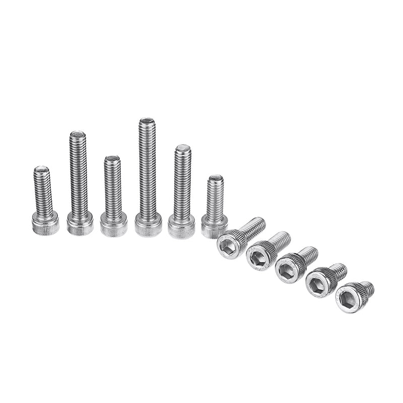 Suleve M6SH2 88Pcs M6 Hex Socket Cap Head Screw Bolts Assortment Set 304 Stainless Steel