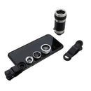 4 in 1 Universal 8X Telescope Wide Angle Fisheye Macro Lens for Smartphone
