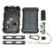 Electric Charging Solar Power Bank Case 2 LED Dual Ports Waterproof Power Bank For Smartphone