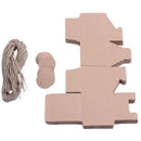 100pcs 7cm Box with dragees kraft + label + cord candy Box gift box for wed