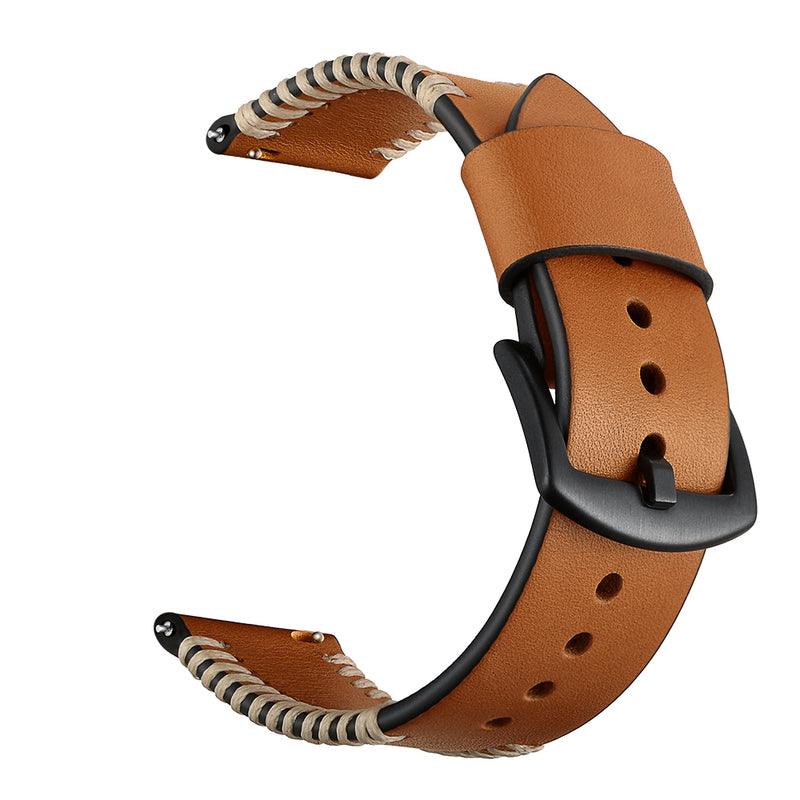 Replacement 20mm Leather Watch Band for Xiaomi Amazfit Pace Youth Smart Watch