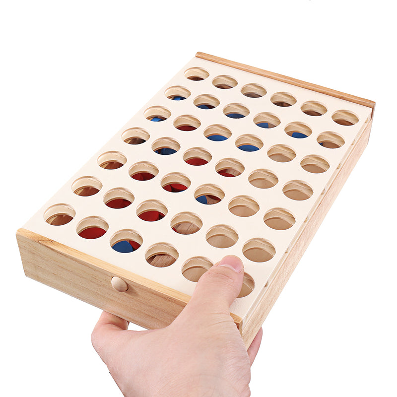 Connect Four 4 In A Row Indoor Family Party Game Rubber Wooden Toys Kids Educational Toys Gift