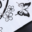 Black Flower Vine And Butterflies Wall Stickers, Wall Decoration