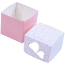 50x Wedding Heart Shaped Candy Box Dragee + pink ribbon