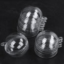 Acrylic balls, 6 pieces, diameter 4 cm, plastic, divisible, with suspension B7Z5