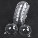 Acrylic balls, 6 pieces, diameter 4 cm, plastic, divisible, with suspension B7Z5