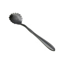 KCASA KC-FS01 Black Stainless Steel Flower Shape Coffee Sugar Spoon Tea Spoon Ice Cream Tableware