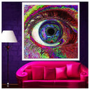 Cosmos Silk Cloth Art Poster Home Wall Decor, Psychedelic Eye