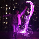 LED Fiber Optic Whip Strip Light 360 RGB Multi-Mode Flashlight Show Music Dance Festival Battery Operated