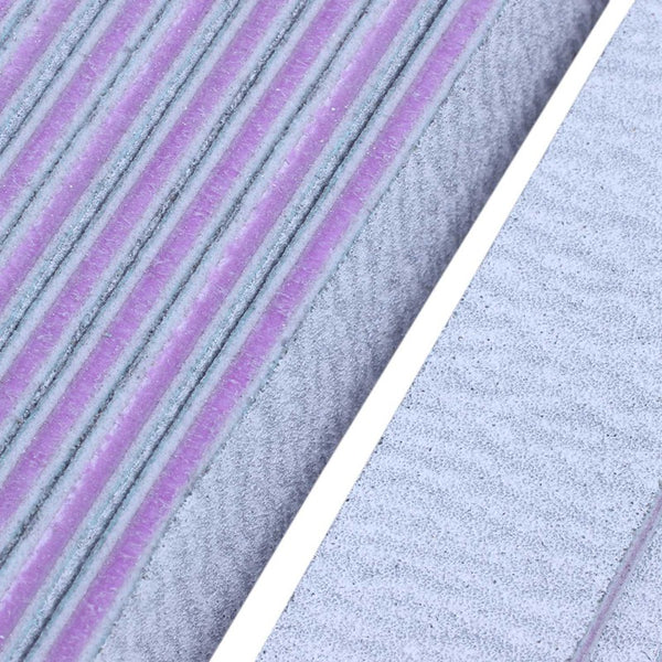 10 Nail Files Double Sided 180/100 Grit GREY Straight Emery Board P5B4