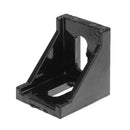 Suleve AJ40 40x40mm Aluminium Black Angle Corner Joint Electrophoresis Right Angle Bracket 4Pcs