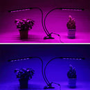 18W USB Timer LED Grow Light Dimmable Double Head Plant Lamp Red:Blue 2:1 for Plants Greenhouse DC5V