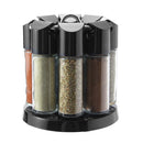 Rotating Spice Rack Carousel Kitchen Storage Holder Condiments Container+8 Jar