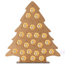 MDF Wooden Christmas Advent Calendar Christmas Tree Decoration Fits 24 Circular Chocolates Candy Stand Rack
