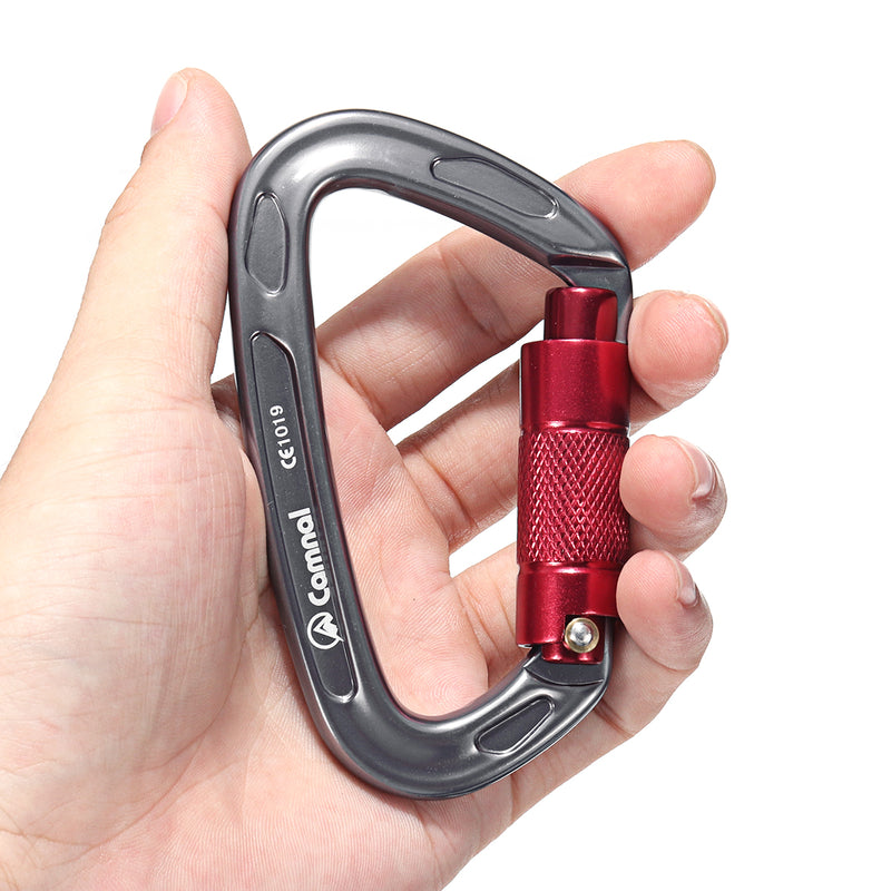 Auto-locking Carabiner D Shaped Clips for Mountain Rock Climbing Arborist Rescue