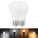 1X 2X E27 7W Pure White Warm White Light Control Radar Sensor LED Bulb for Home Porch AC85-265V