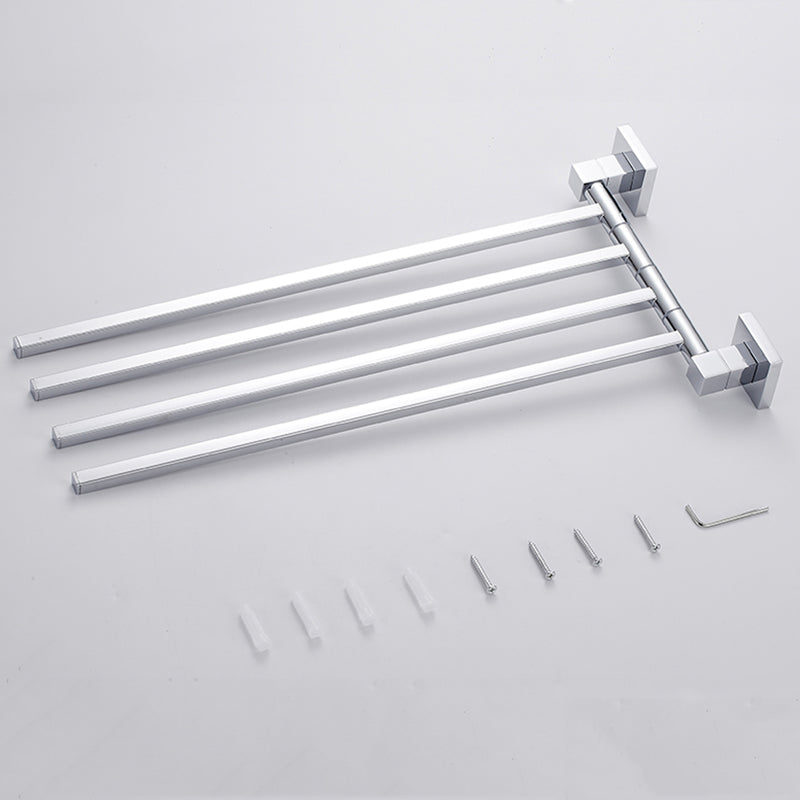 2/3/4 Poles Stainless Stainless Steel Rotating Towel Rack Bath Rail Hanger Towel Holder
