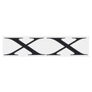 MODEL X Car Body Stickers X Shape Carbon Back Matte Electroplated Silver