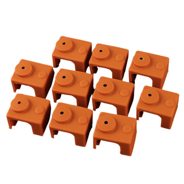 10Pcs Coffee Silicone Case for Hotend Heating Block Protective Cover 280 for 3D Printer