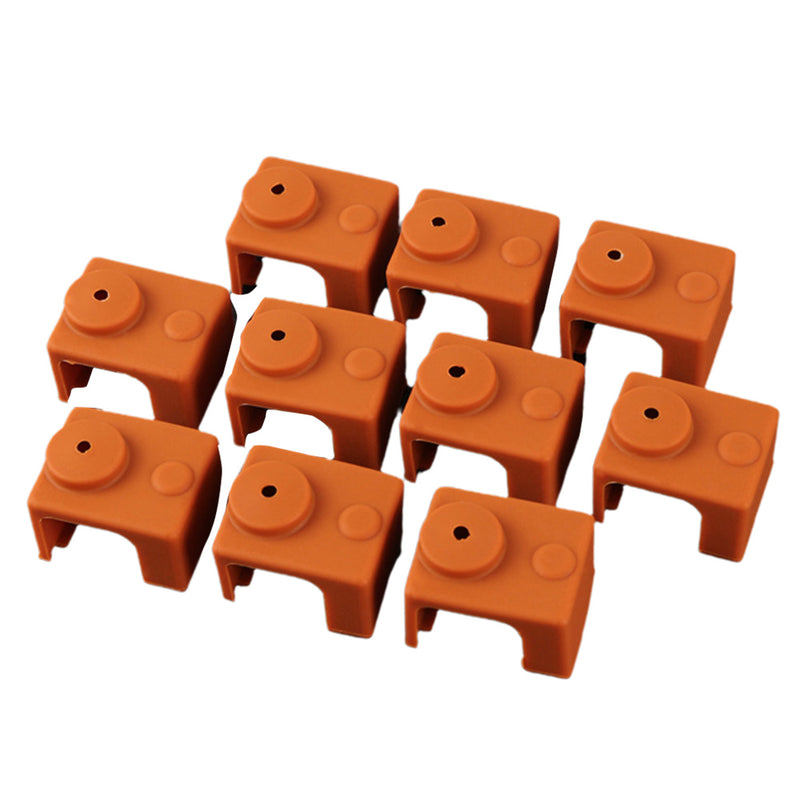 10Pcs Coffee Silicone Case for Hotend Heating Block Protective Cover 280 for 3D Printer
