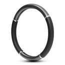 38cm Universal Breathe Carbon Fiber Leather Car Steering Wheel Cover