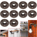 10pcs 3/4 Inch Black Malleable Iron Floor Flange Fitting Pipe NPT Antique Wall Flange Seat