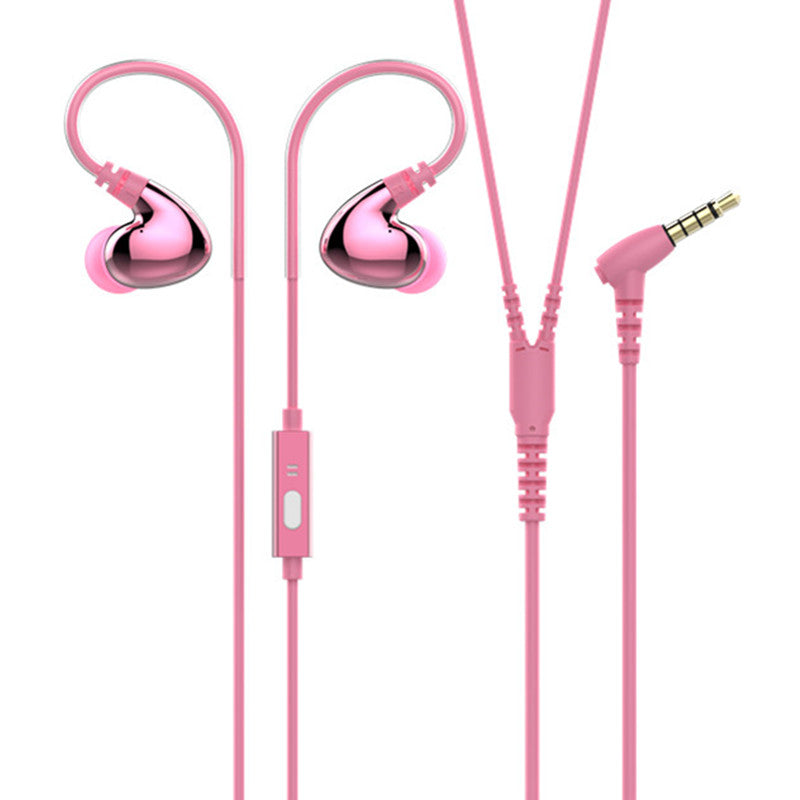 Z4 3.5mm In-ear Wired Control Earphone HIFI Bass Sound Double Moving-coil IPX5 Waterproof With Mic