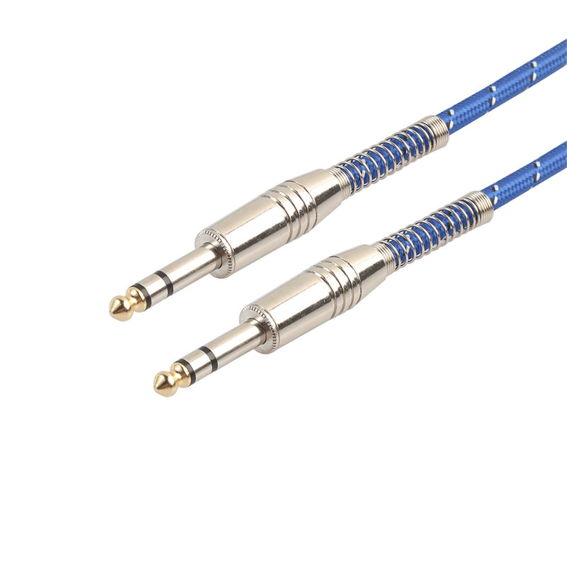 1/ 1.8/ 3M REXLIS 3127B 6.35mm Male To Male Electric Guitar Audio Cable