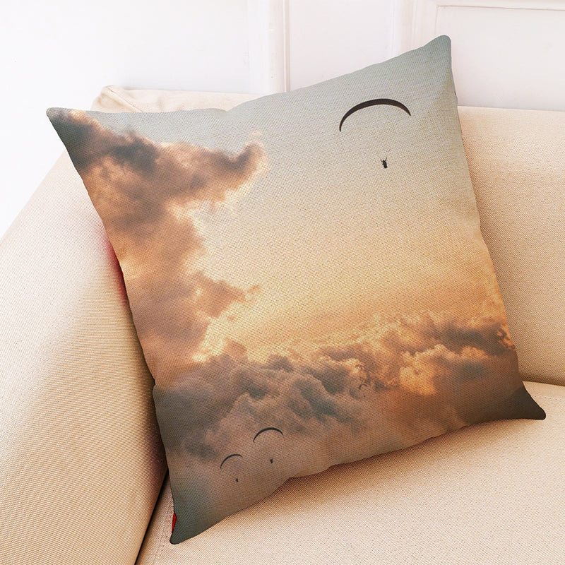Honana BX 45x45cm Skydiving Pattern Luxury Cushion Cover Graffi Style Throw Pillow Case Pillow Cover