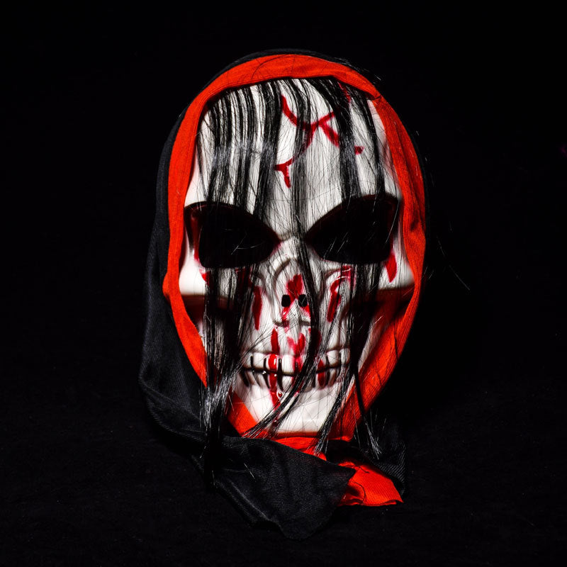 KALOAD M4 Halloween Mask Bar Dance Horror Scary Long Hair Skull Ghost