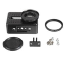 CNC Aluminum Frame Case + UV Protector Lens Cap Cover for Xiaomi Yi 2 4k Camera