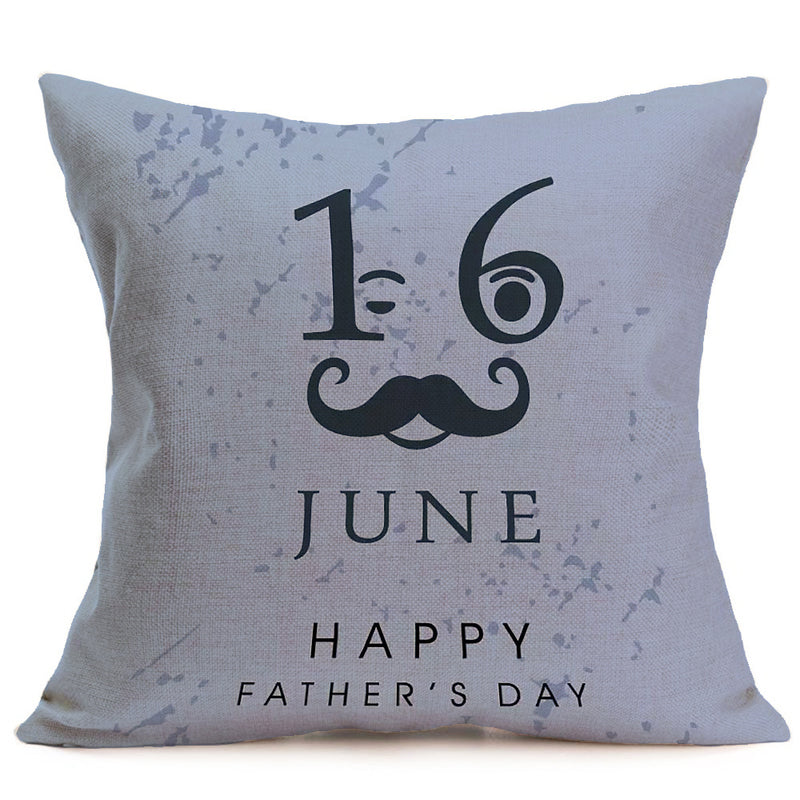 Honana WX-P4 43x43cm Father's Day Gift Flower Cotton Linen Pillow Case Cushion Cover Home Car Decor