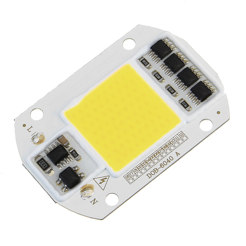 10pcs High Power 50W White LED COB Light Chip with Lens for DIY Flood Spotlight AC220V