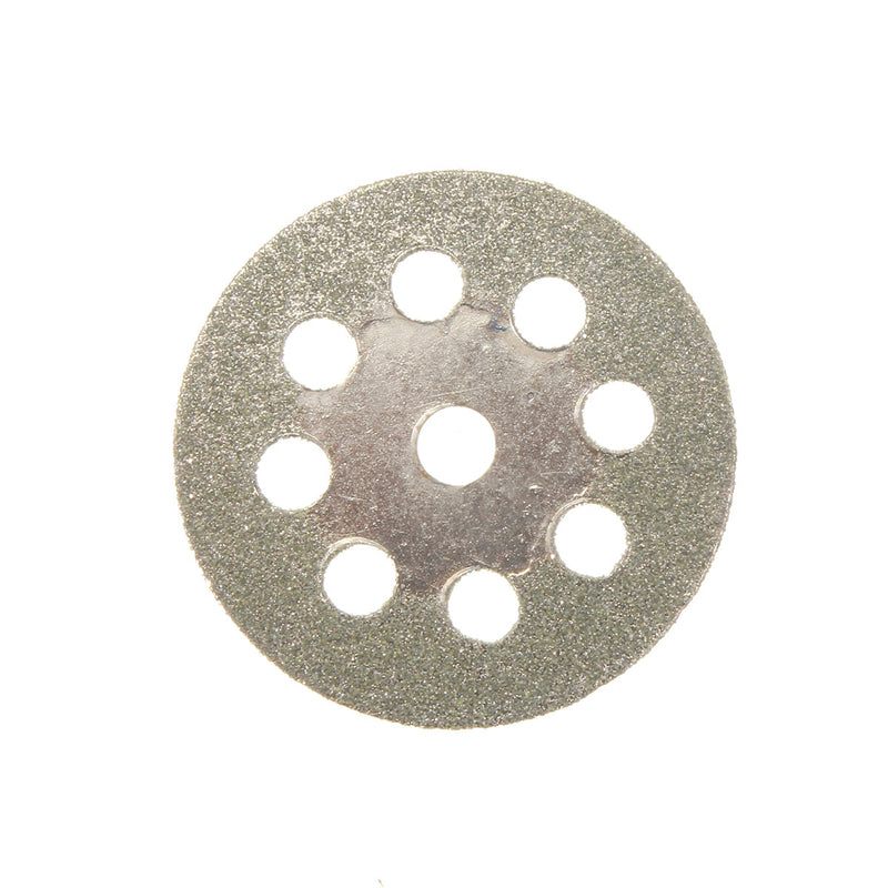 10pcs 22mm Diamond Coated Saw Blade 9 Holes Cutting Discs with 2pcs Mandrel for Dremel