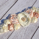 Beauty Kids Flower Girl Satin Silk Flower Sash Belt Wedding Dress Waist Belt