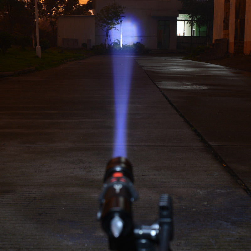 SHENYU YF1004 Tactical LED Flashlight 2000 Lumen 3 Modes 18650 Battery LED Torch Light Double Attack Head Emergency Survival Tool