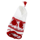 Pet Dog Fashionable Reindeer Pattern Charms Hooded Sweater Winter Clothing Accessory Apparel Red and White Size L