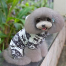 Fashionable Hooded Dog Pet Supplies Fluffy Jumpsuit Coat Reindeer And Snowflake Pattern Charms Dress Jumpsuit - XS