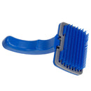 Plastic Retractable Push Button Handy Dog Cat Brush Self Cleaning Supplies Pet Equipment Blue