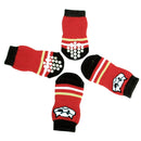 Fashionable Skid Free Warm Cute Paw Prints Dog Socks Pet Supplies L PACK OF 4PCS
